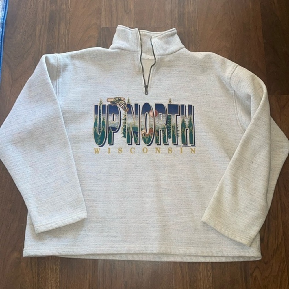VINTAGE half zip sweatshirt - woman’s XL
